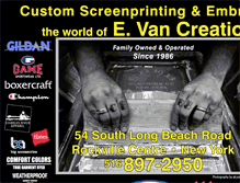 Tablet Screenshot of evancreations.com